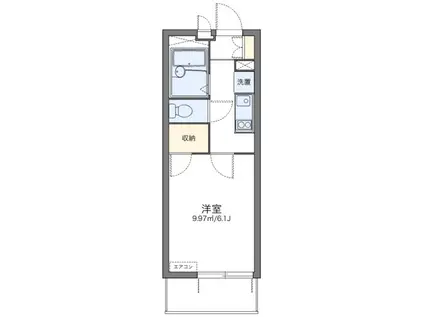 レオパレスプランドール鶴見(1K/2階)の間取り写真