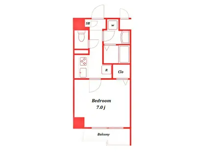 スペランツァ(1K/2階)の間取り写真