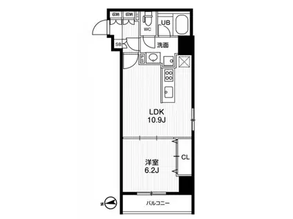 AR向島(1LDK/7階)の間取り写真