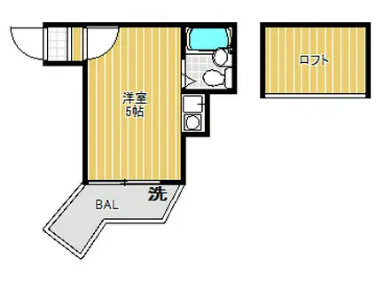 レオパレス大崎第2(ワンルーム/2階)の間取り写真