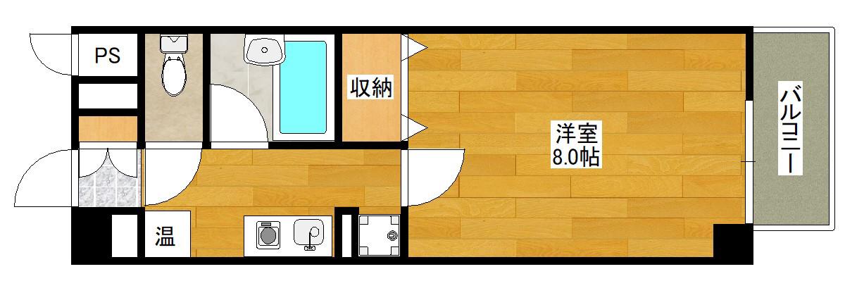 フェニックス穂波(1K/3階)の間取り写真
