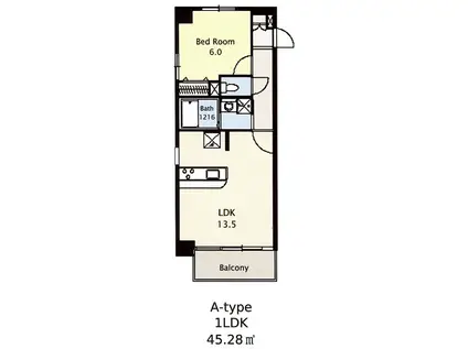 BONHEUR(1LDK/2階)の間取り写真