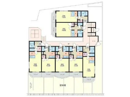 ウイング郡元(ワンルーム/3階)の間取り写真