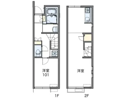 レオネクストプレミウールII(1LDK/1階)の間取り写真