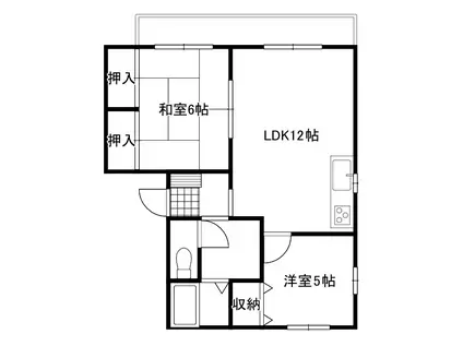 シプレスブレイン(2LDK/1階)の間取り写真