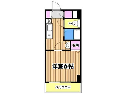 アヅマ第6ビル(1K/2階)の間取り写真