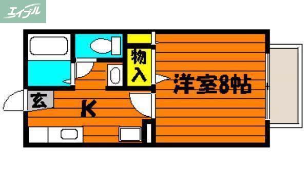メゾンたちばなC棟(1K/1階)の間取り写真