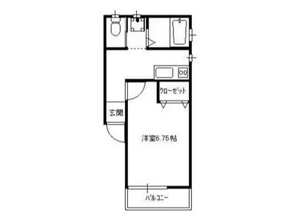 SKハイツ青葉台(1K/1階)の間取り写真