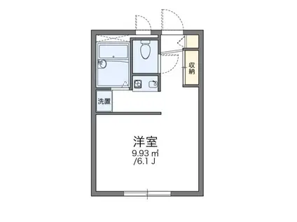 レオパレスWITH(1K/1階)の間取り写真