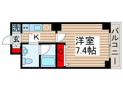 南海サザンコート行徳(1K/3階)の間取り写真