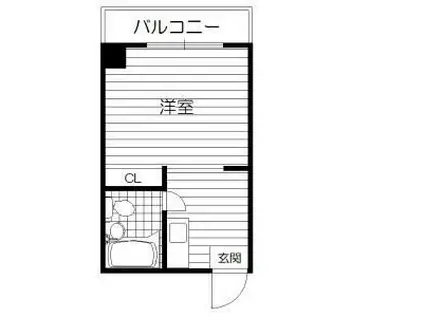 プレアール針中野II(1K/3階)の間取り写真