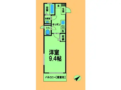 インパレス(1K/2階)の間取り写真