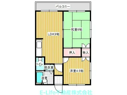 シャトレー新地(2LDK/2階)の間取り写真