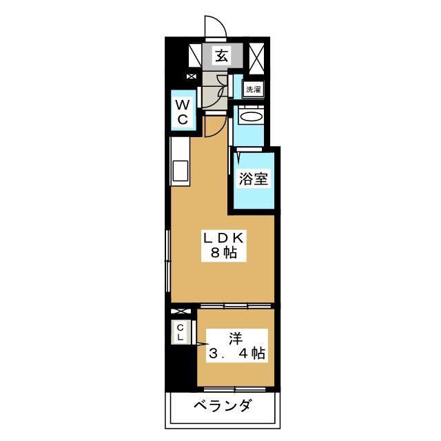 ベイサイドヒルズ関内(1LDK/5階)の間取り写真