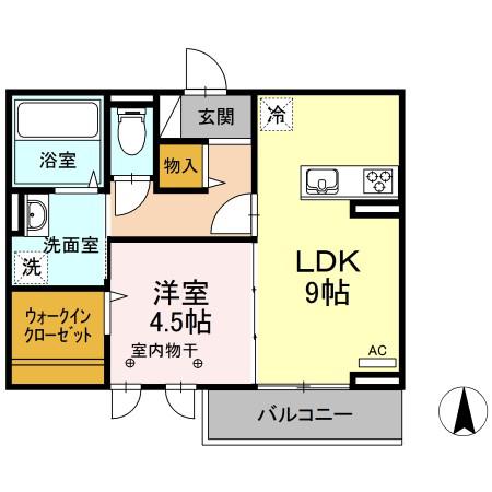 LFハイムII(1LDK/3階)の間取り写真