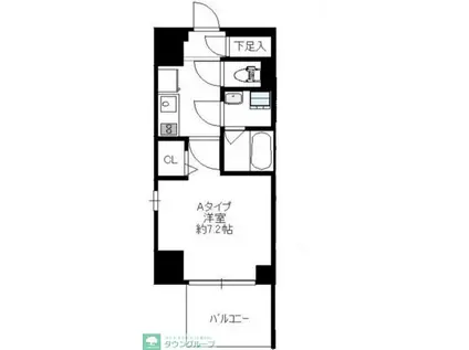 アルティジャーノディーズ狭山(1K/10階)の間取り写真