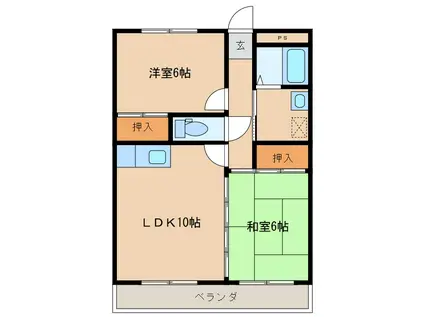 SHAMAISON E.I(2LDK/1階)の間取り写真