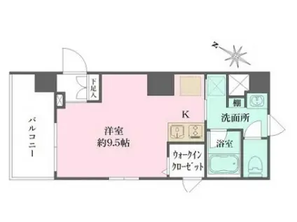 WHARF文京茗荷谷(ワンルーム/10階)の間取り写真