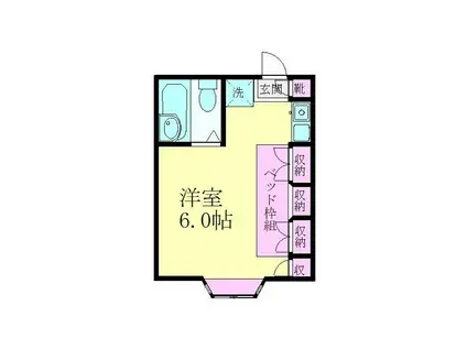 ピア久我山(ワンルーム/1階)の間取り写真