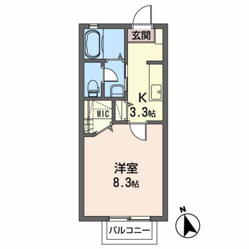 シャーメゾン ディアス アベ(1K/2階)の間取り写真