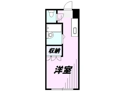 仏子レジデンス(ワンルーム/3階)の間取り写真