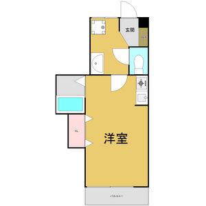サンシティ庄内(ワンルーム/6階)の間取り写真
