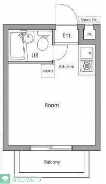チェルシーホーム(ワンルーム/2階)の間取り写真