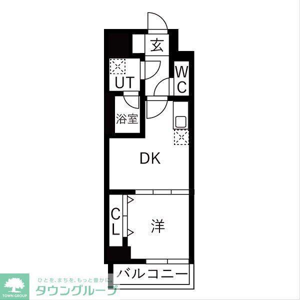 OAKLANCE 森下II(1DK/4階)の間取り写真