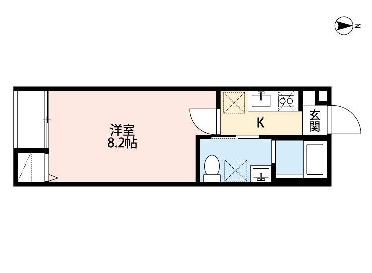 BRIX仙台長町(1K/3階)の間取り写真