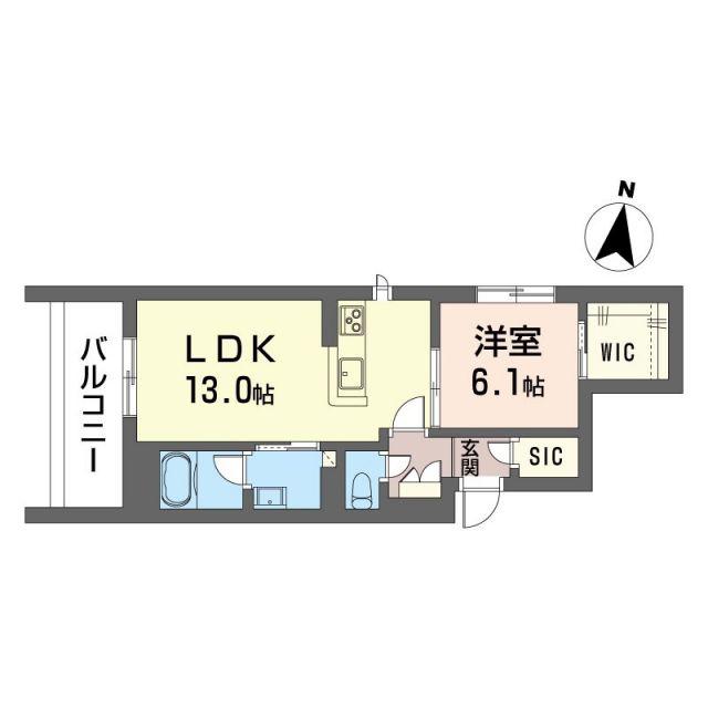 リッツ・リン(1LDK/2階)の間取り写真