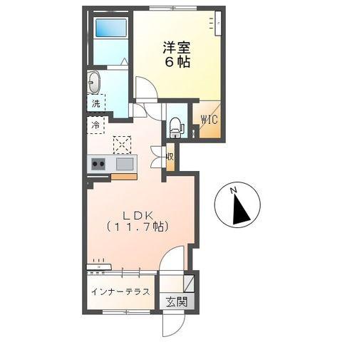 リエリス(1LDK/1階)の間取り写真