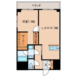 シルキーハイツ九段南2号館(1LDK/8階)の間取り写真