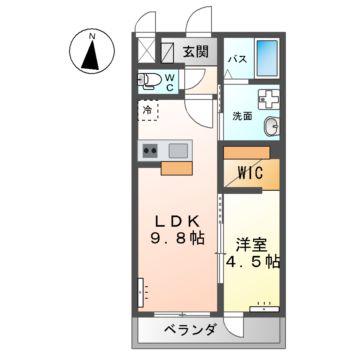 リラ・ソートル(1LDK/2階)の間取り写真