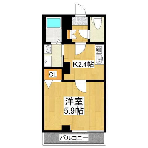 グレースステージ(1K/2階)の間取り写真