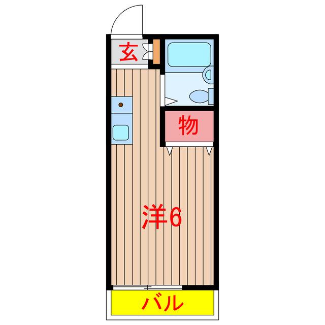 ノ-スヒルズ(ワンルーム/2階)の間取り写真