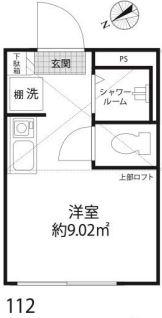 SHANTI CASA四谷若葉(ワンルーム/B1階)の間取り写真