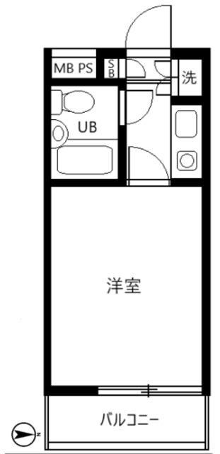 上板橋ダイカンプラザCITY(1K/3階)の間取り写真