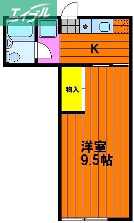 京野コーポ(1K/2階)の間取り写真