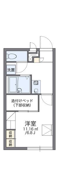 レオパレスJBOXIII(1K/1階)の間取り写真