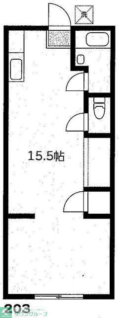 テラス長沢(ワンルーム/2階)の間取り写真