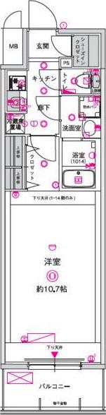 CRESTTAPP金山(1K/3階)の間取り写真
