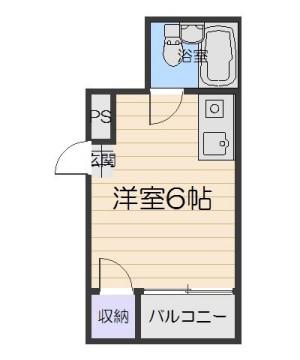 サンライズ萱島II(ワンルーム/3階)の間取り写真