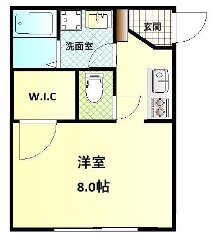 ヨコタアパートメント(ワンルーム/1階)の間取り写真
