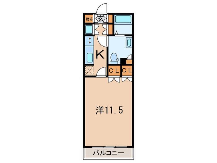 日神デュオステージときわ台(1K/4階)の間取り写真