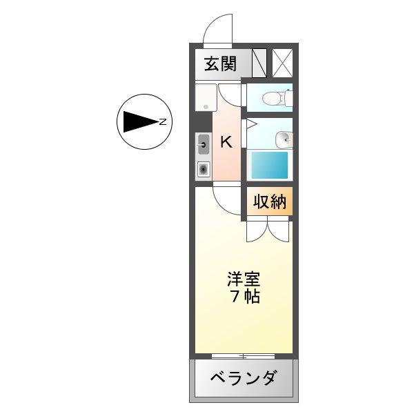 エトアール金山(1K/3階)の間取り写真