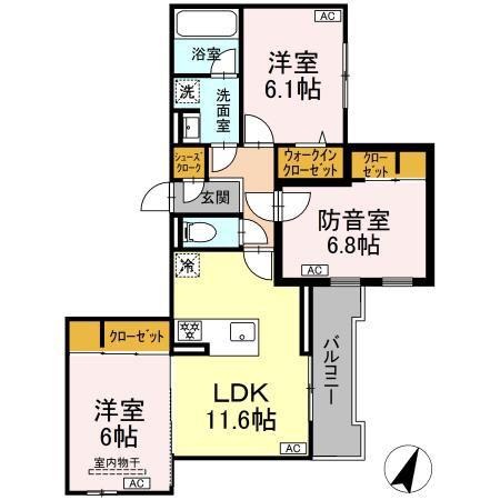 ＪＲ南武線 武蔵新城駅 徒歩18分 3階建 新築(3LDK/3階)の間取り写真