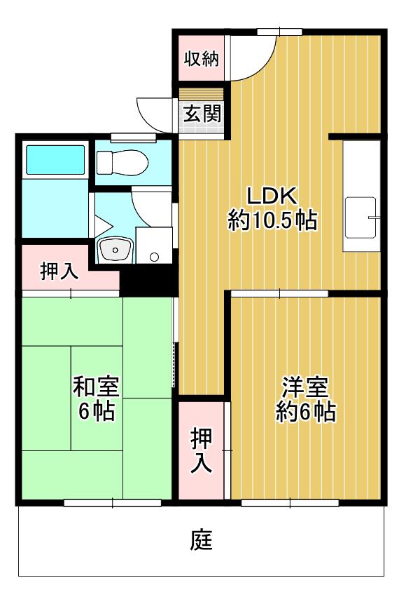 OMハウス(2LDK/1階)の間取り写真