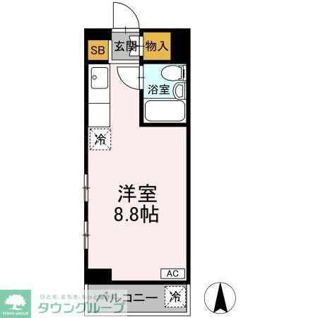 TOビル・53(ワンルーム/3階)の間取り写真