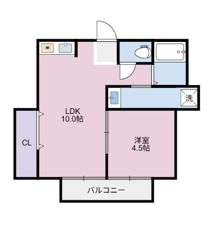 LEAO PURO(1LDK/2階)の間取り写真