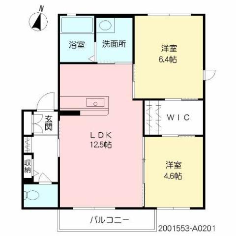 RAFFINE (2LDK/2階)の間取り写真